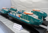 custom made model of 108m Offshore Support Vessel